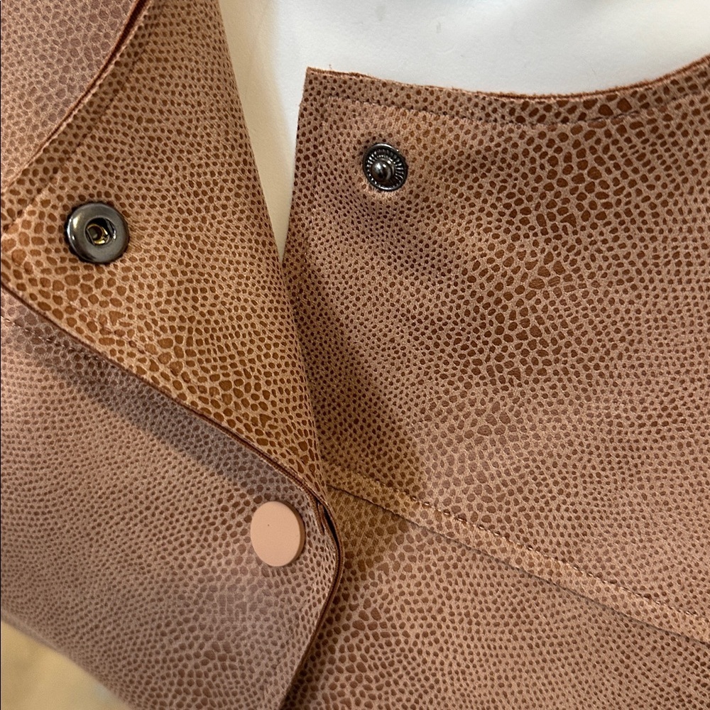 Chico’s Faux Scuba Suede Jacket Size 8/10 - Picture 3 of 6